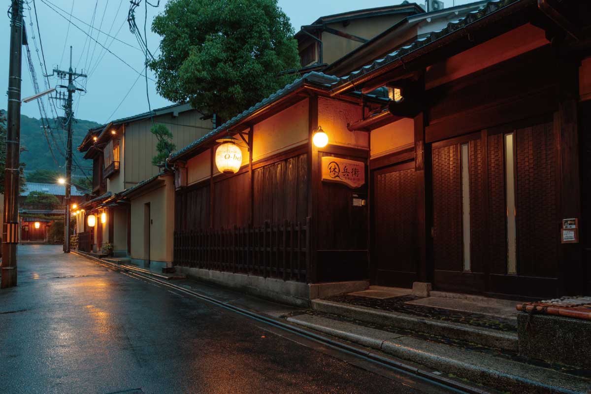 一人旅に最適な京都の旅館の外観